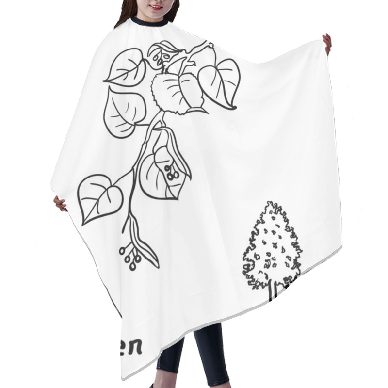 Personality  Set Linden Branches With Leaves Hair Cutting Cape