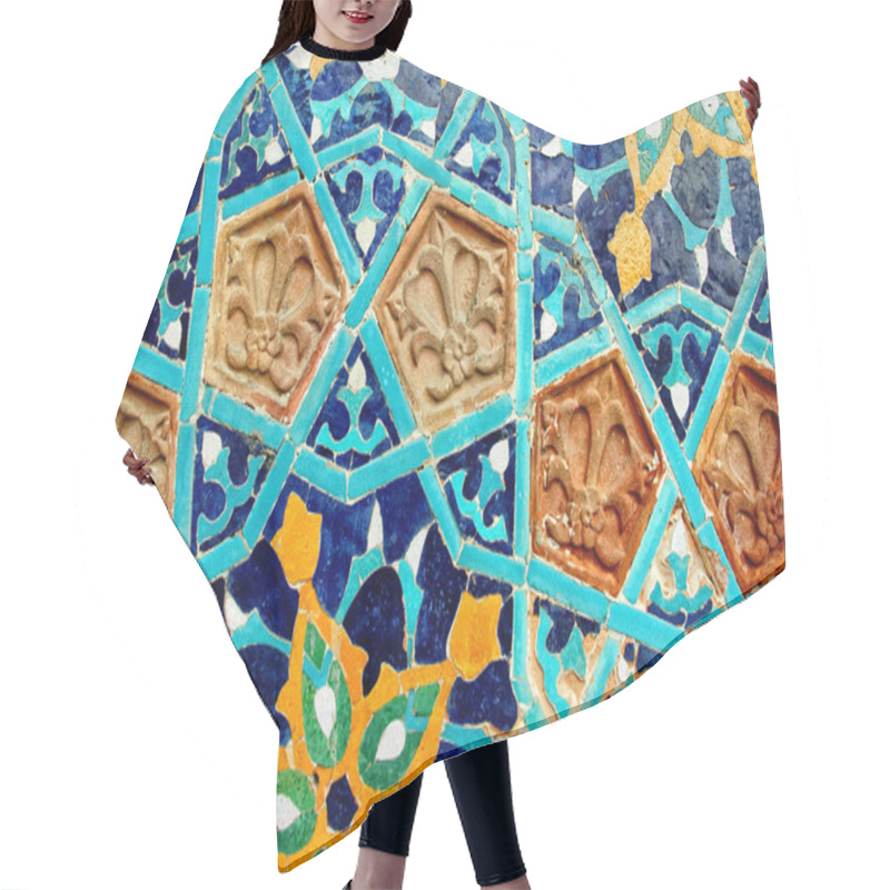 Personality  Fragment Of Tiled Wall With Arabic Mosaic Hair Cutting Cape