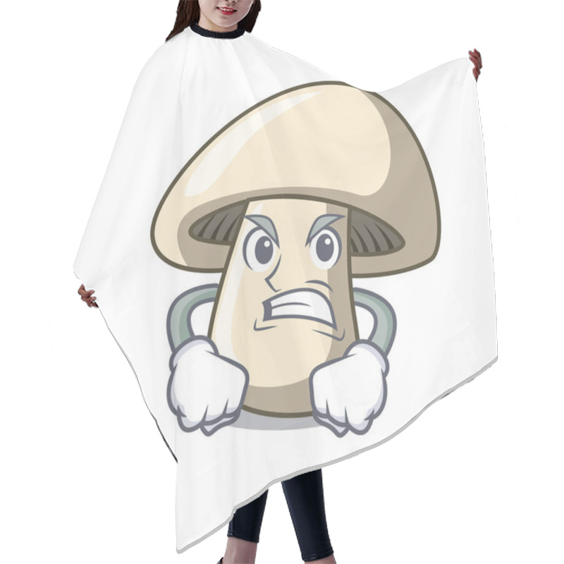 Personality  Angry Champignon Mushroom Mascot Cartoon Hair Cutting Cape