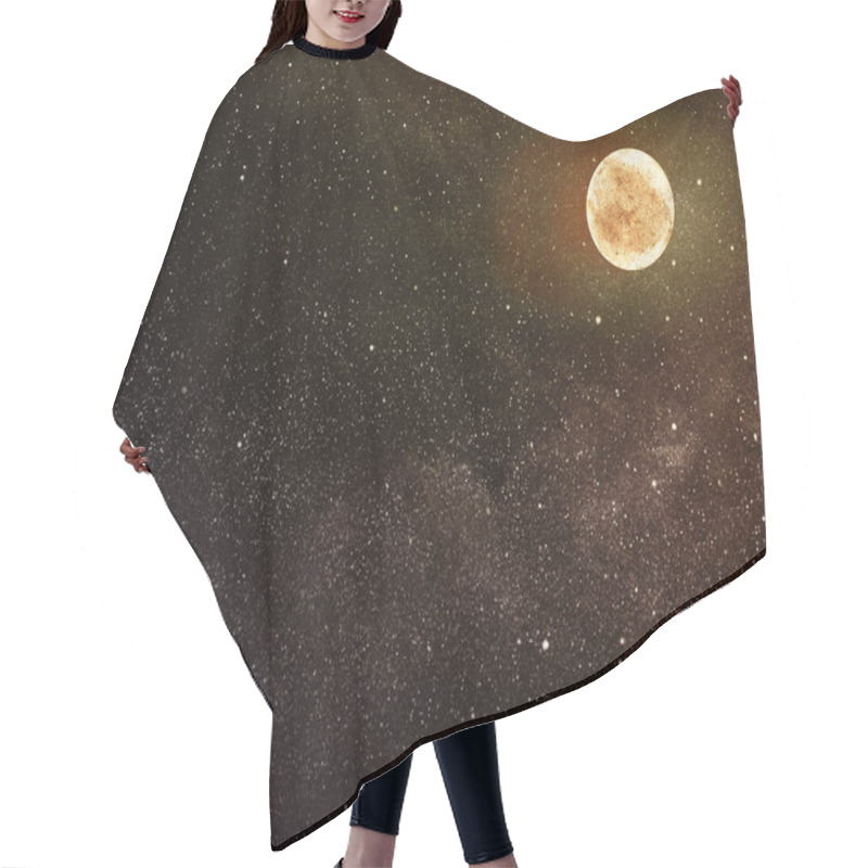 Personality  Night Sky With Stars And Moon Hair Cutting Cape