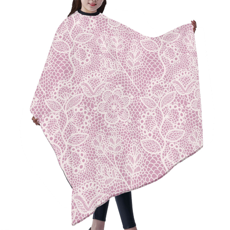 Personality  Seamless Lace Pattern Hair Cutting Cape