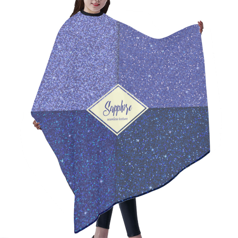 Personality  Set Of Glitter Sapphire Texture Hair Cutting Cape