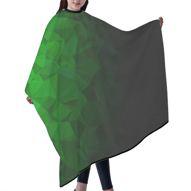 Personality  Green Polygonal Mosaic Background, Creative Design Templates Hair Cutting Cape