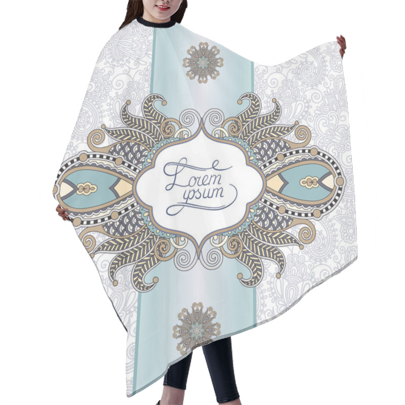 Personality  Unusual Floral Ornamental Template With Place For Your Text, Ori Hair Cutting Cape