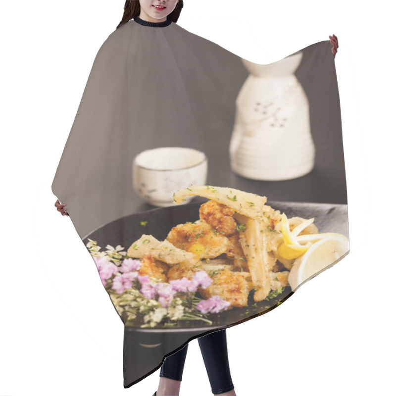 Personality  Japanese Food Material Hair Cutting Cape