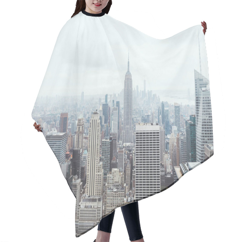 Personality  Aerial View Of Architecture On New York City, Usa Hair Cutting Cape