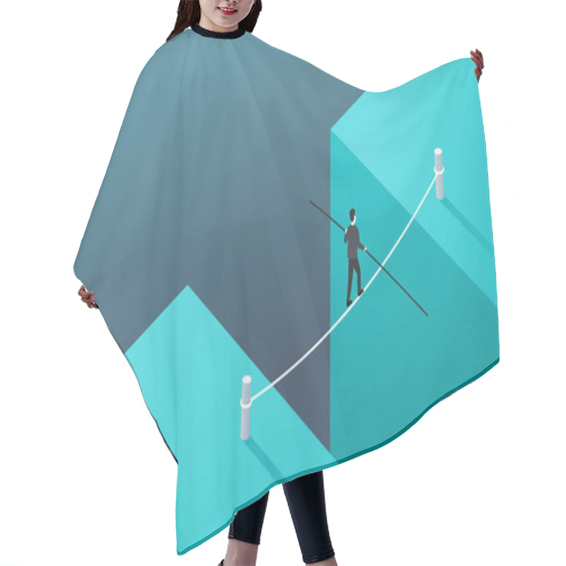 Personality  Business Risk And Professional Strategy Concept Hair Cutting Cape