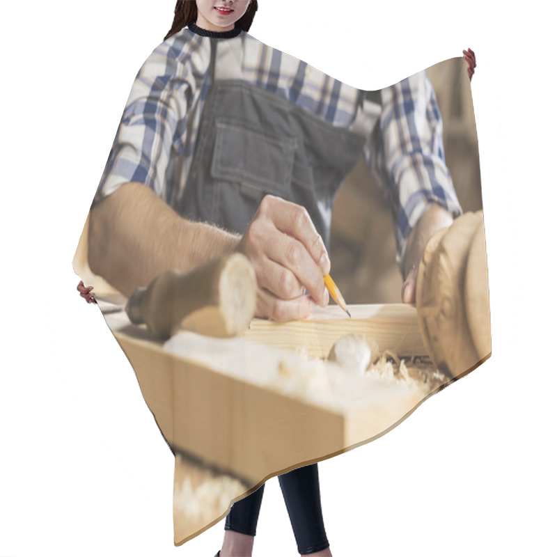 Personality  Carpenter At Work Hair Cutting Cape