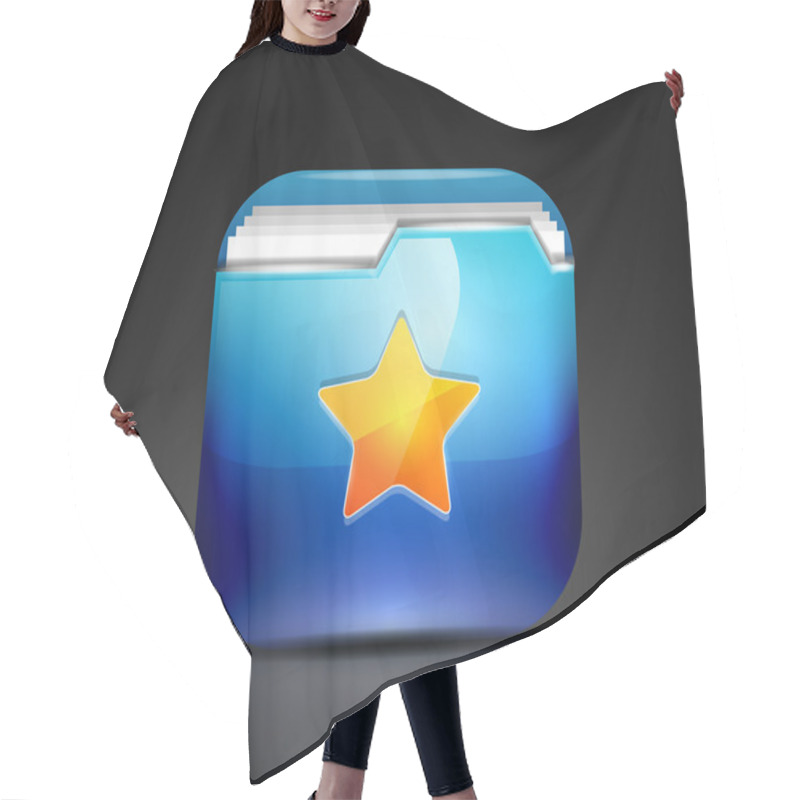 Personality  Favorite Folder Icon Concept Hair Cutting Cape