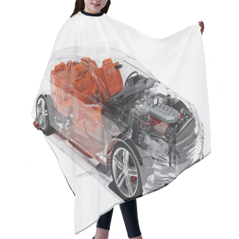 Personality  Transparent Model Cars. Hair Cutting Cape