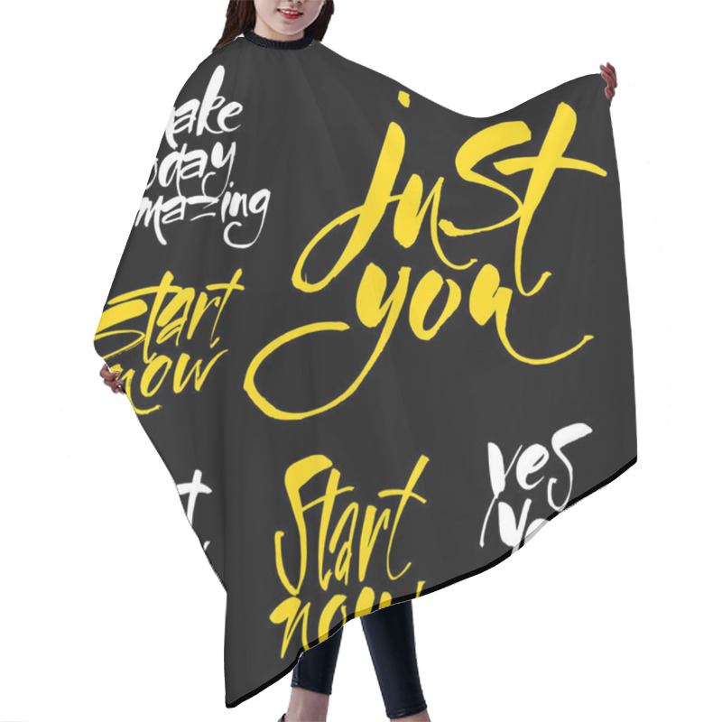 Personality  Motivational Lettering Positive Message Hair Cutting Cape