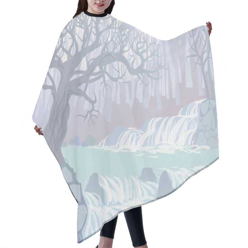 Personality  Landscape With River And Trees Hair Cutting Cape