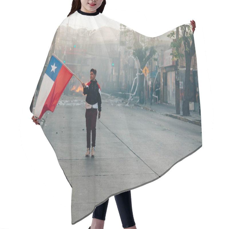 Personality  Protests In Chile Hair Cutting Cape