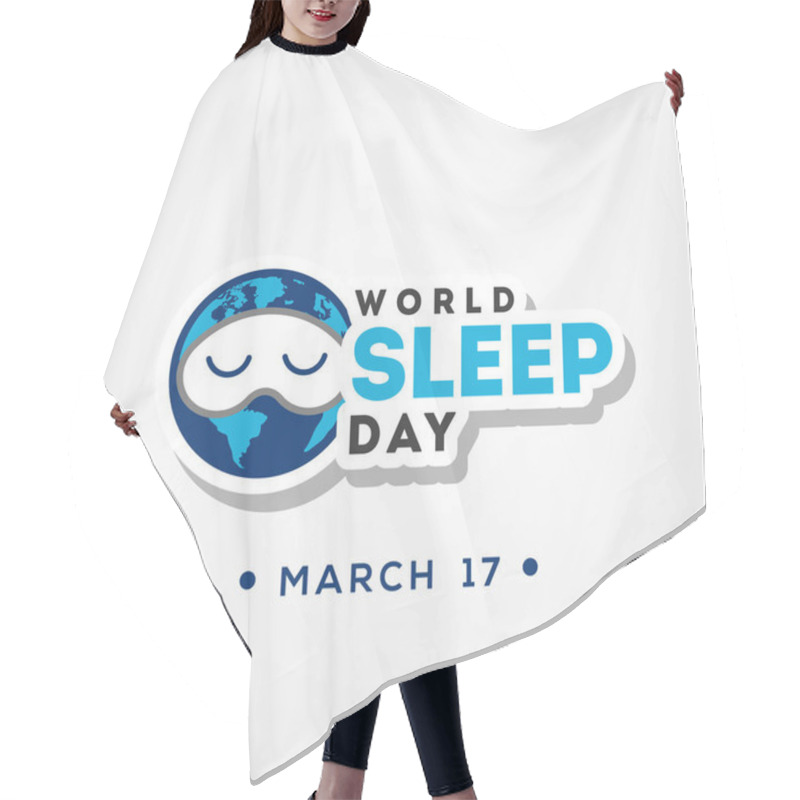 Personality  World Sleep Day Vector Design For Banner Or Background Hair Cutting Cape