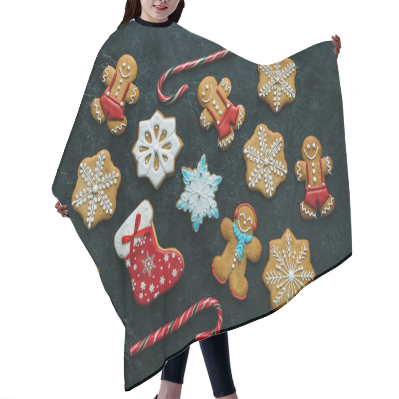 Personality  Homemade Gingerbreads With Icing Hair Cutting Cape