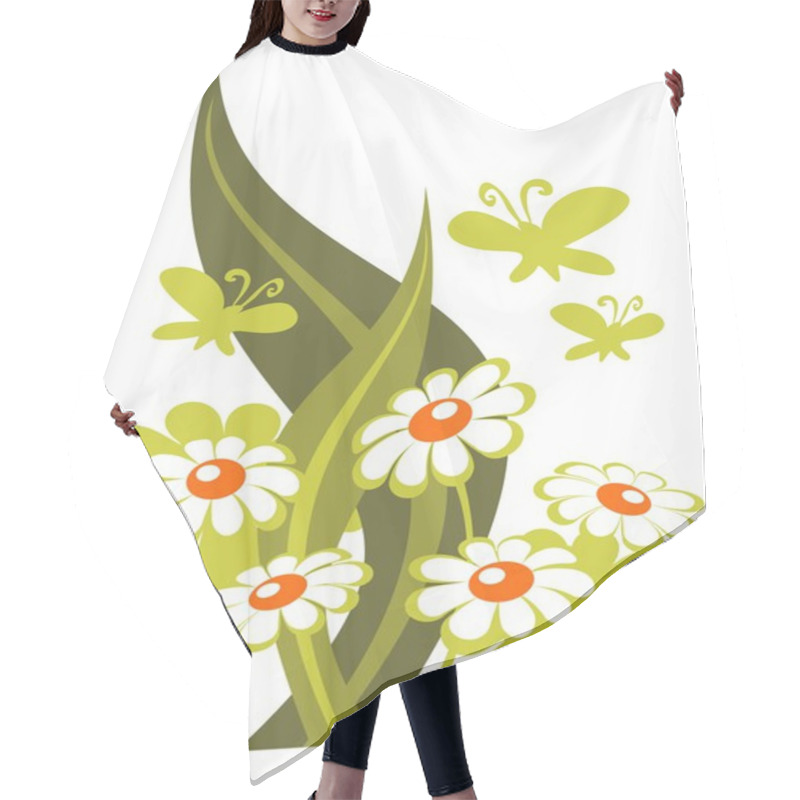 Personality  Flowers And Butterflies Hair Cutting Cape