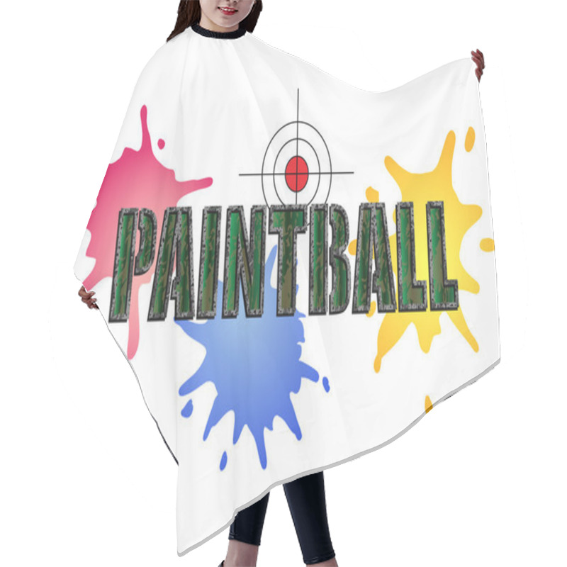 Personality  Paintball Logo Hair Cutting Cape