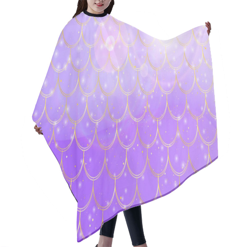 Personality  Mermaid Kawaii Pattern. Fish Scale. Vector Hair Cutting Cape