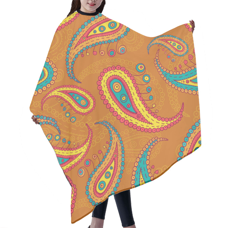 Personality  Paysley Elements Seamless Pattern Hair Cutting Cape