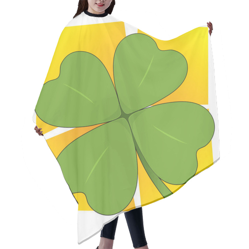 Personality  Single Four Leafed Clover Hair Cutting Cape