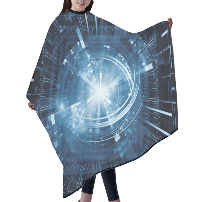 Personality  Tunnel Perspective Hair Cutting Cape