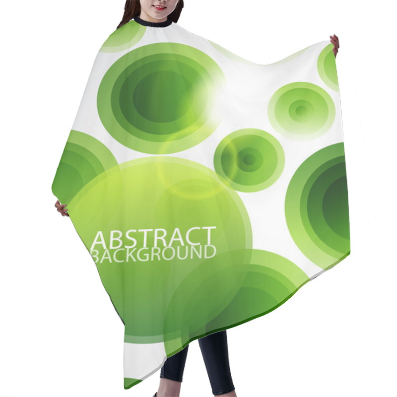 Personality  Green Circles Abstract Background Hair Cutting Cape