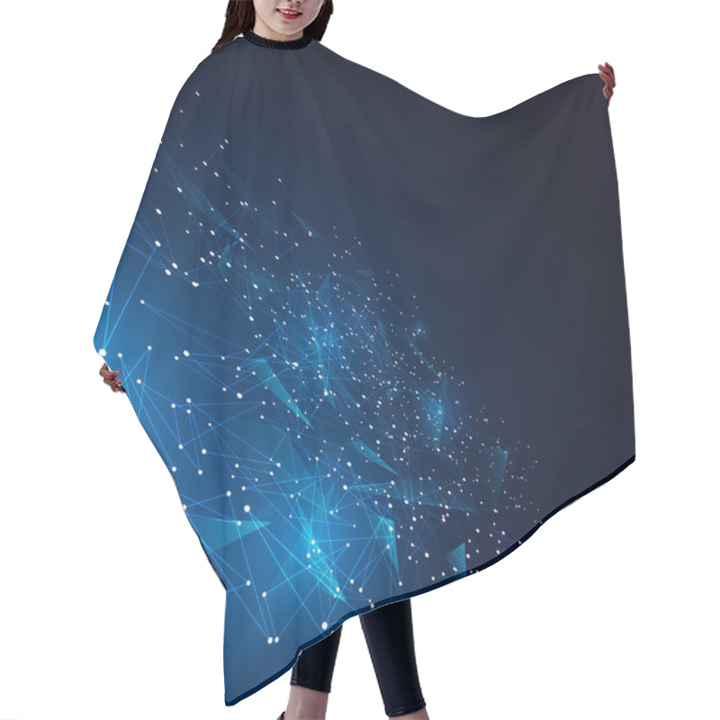 Personality  Polygonal Geometric Networking Connection Design  Hair Cutting Cape