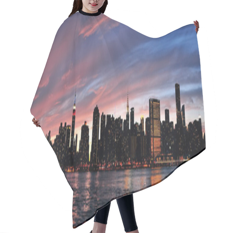 Personality  New York City Manhattan Sunset Panorama Hair Cutting Cape