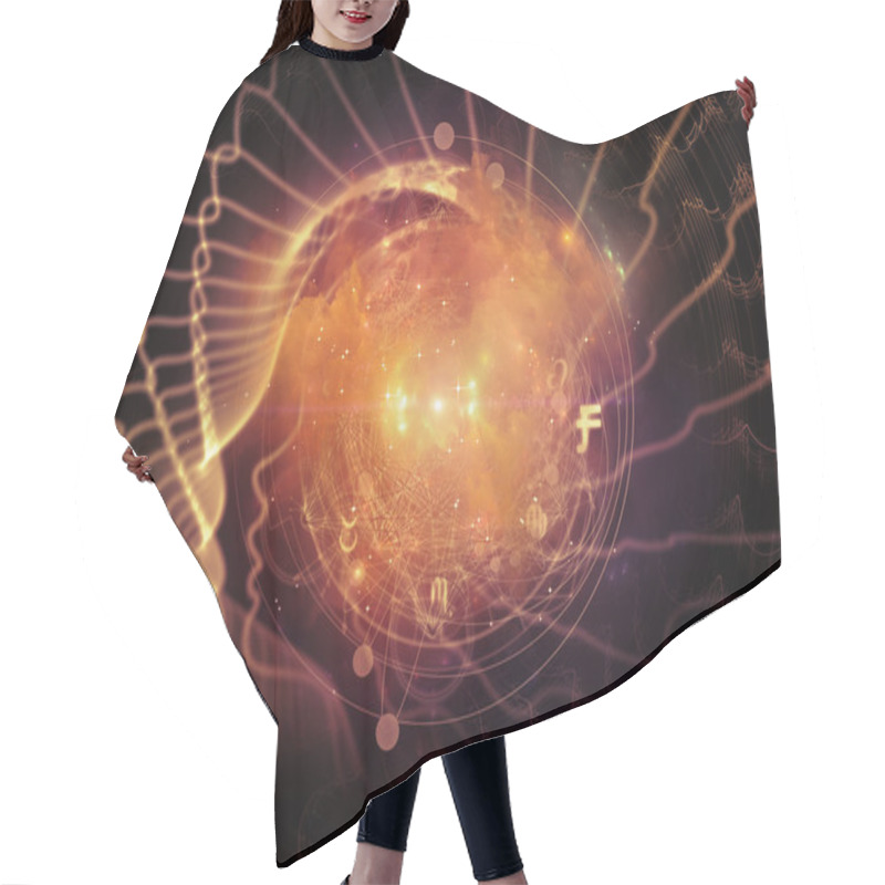 Personality  Virtual Inner Geometry Hair Cutting Cape