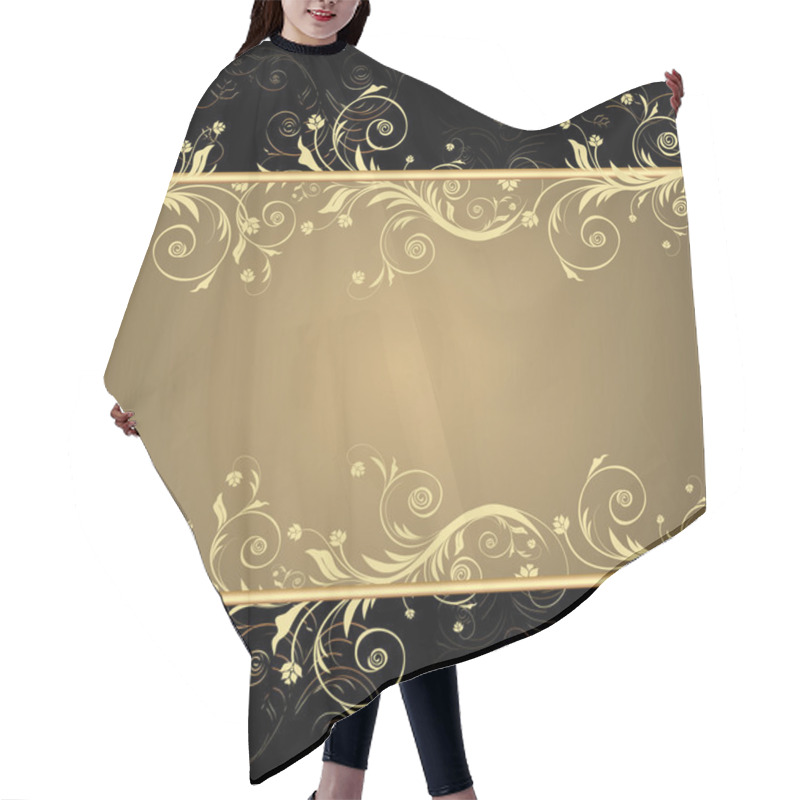 Personality  Floral Background Hair Cutting Cape