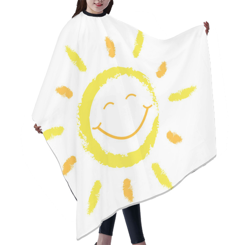 Personality  Smiling Sun Vector Hair Cutting Cape