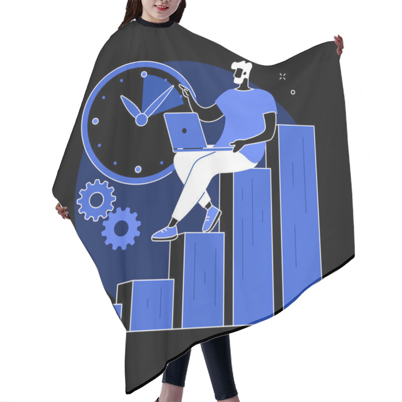 Personality  Productivity Abstract Concept Vector Illustration. Hair Cutting Cape