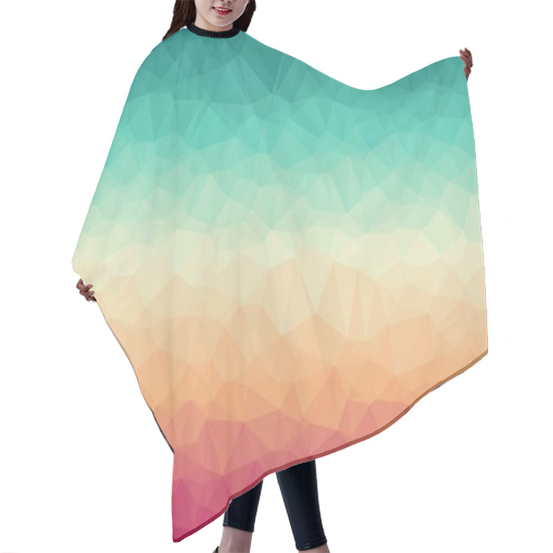 Personality  Creative Prismatic Background With Polygonal Pattern Hair Cutting Cape