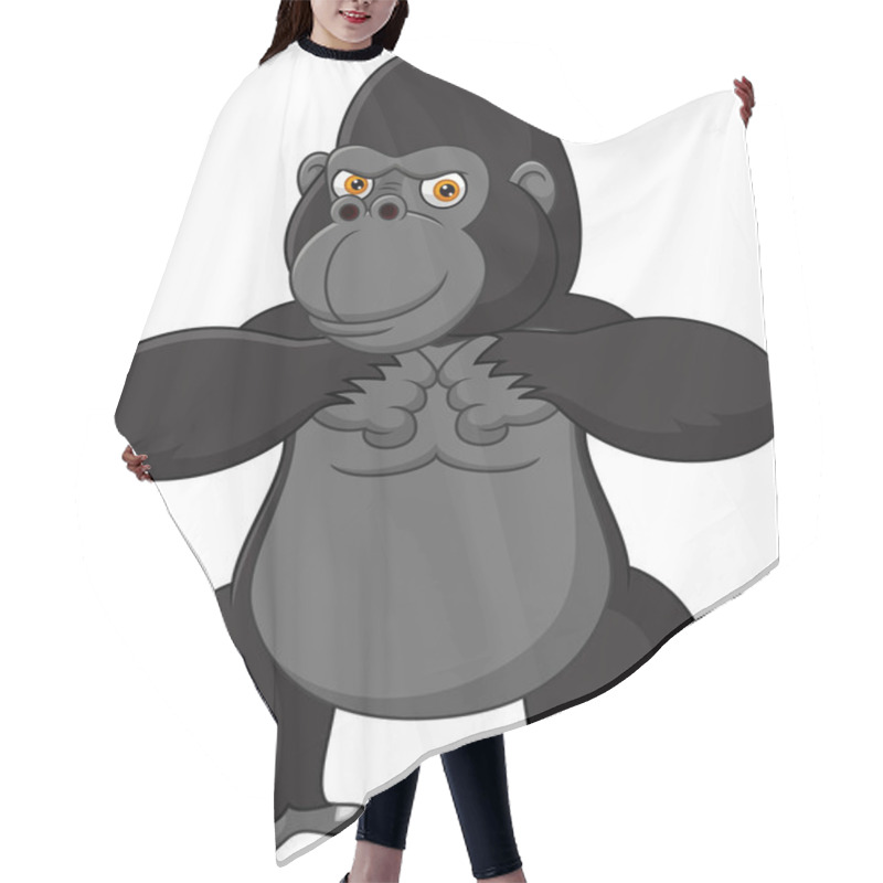 Personality  Strong Gorilla Cartoon Hair Cutting Cape