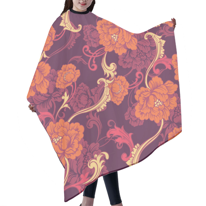 Personality  Seamless Background. Baroque Pattern Hair Cutting Cape