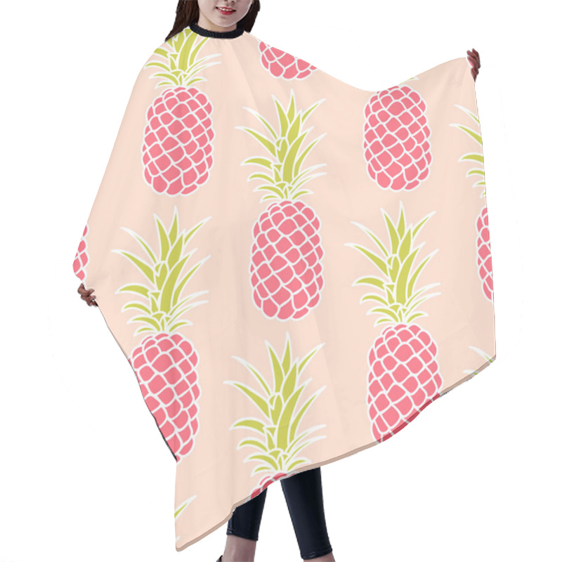 Personality  Abstract Seamless Pineapple Pattern Hair Cutting Cape