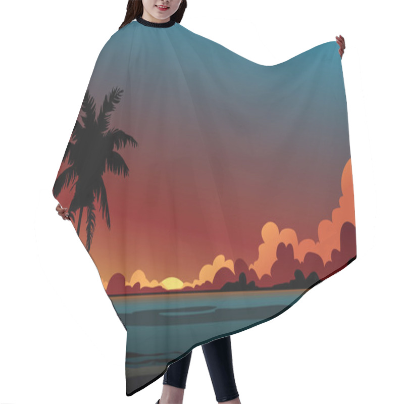 Personality  Sunset Hair Cutting Cape