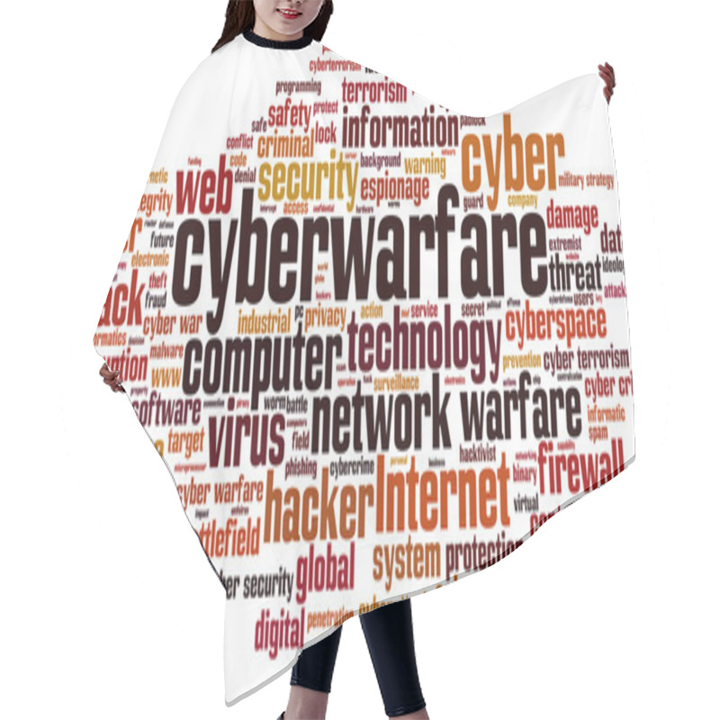 Personality  Cyberwarfare Word Cloud Hair Cutting Cape