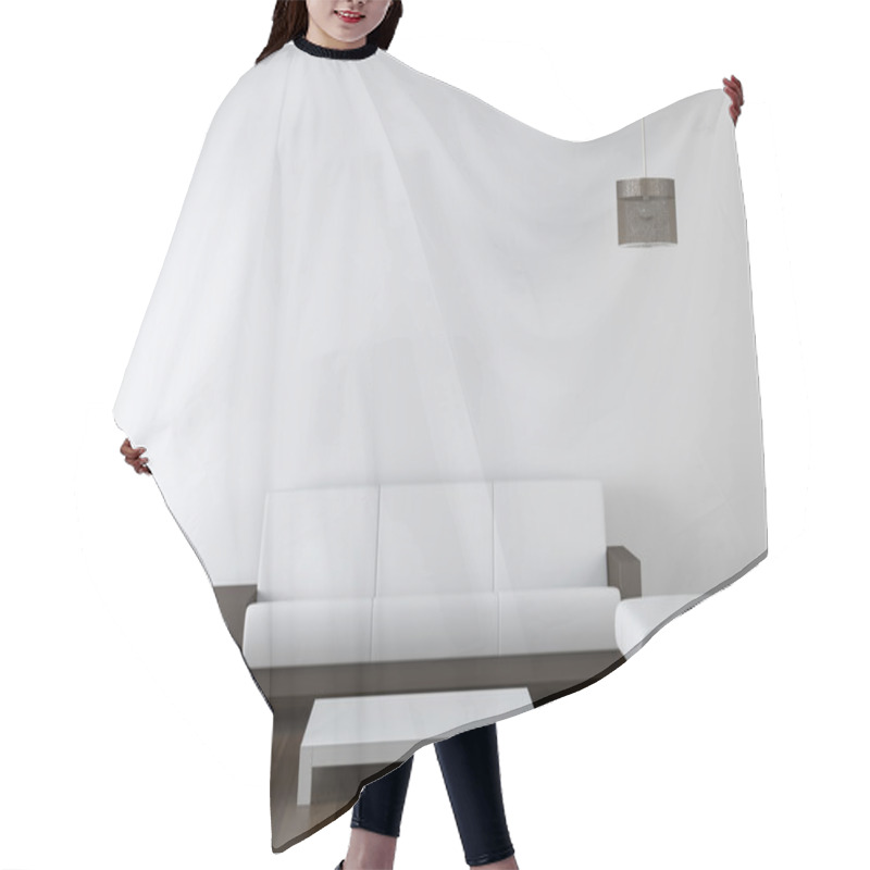 Personality  Interior Design Modern White Furniture On White Wall Hair Cutting Cape