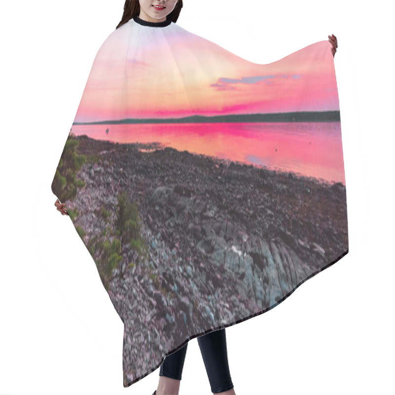 Personality  Brillant Sunrise On Gouldsboro Bay, Maine Hair Cutting Cape