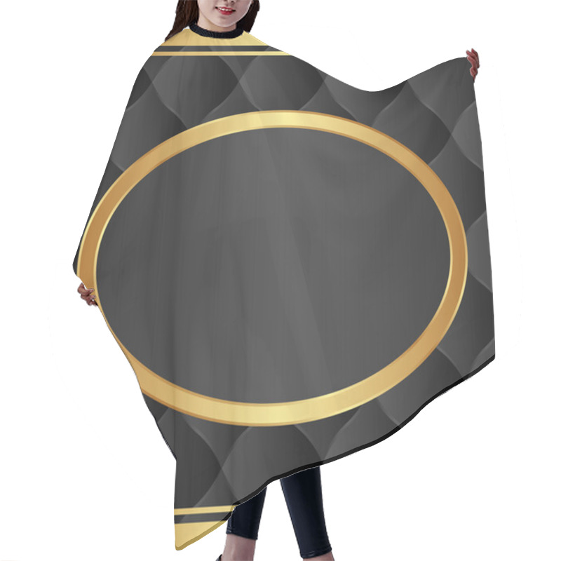 Personality  Black Gold Background Hair Cutting Cape