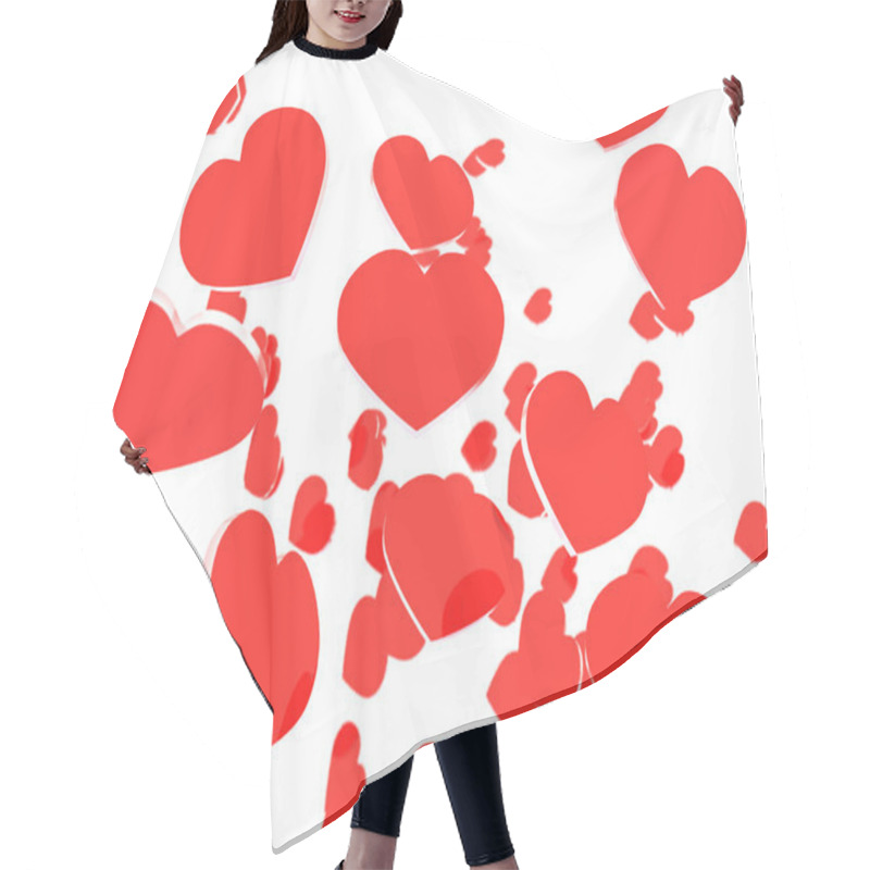 Personality  Hearts Rain Hair Cutting Cape