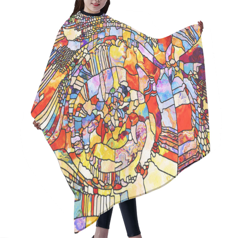 Personality  Conceptual Leaded Glass Hair Cutting Cape