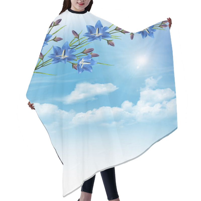 Personality  Summer Landscape. Bell Flower Hair Cutting Cape