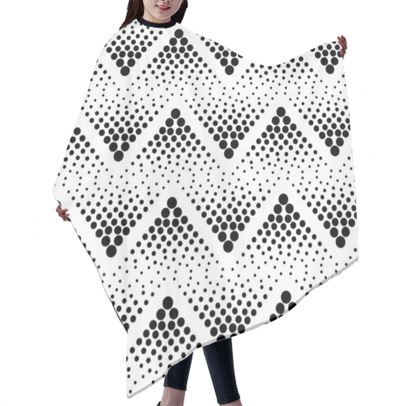 Personality  Black And White Dots Pattern Hair Cutting Cape