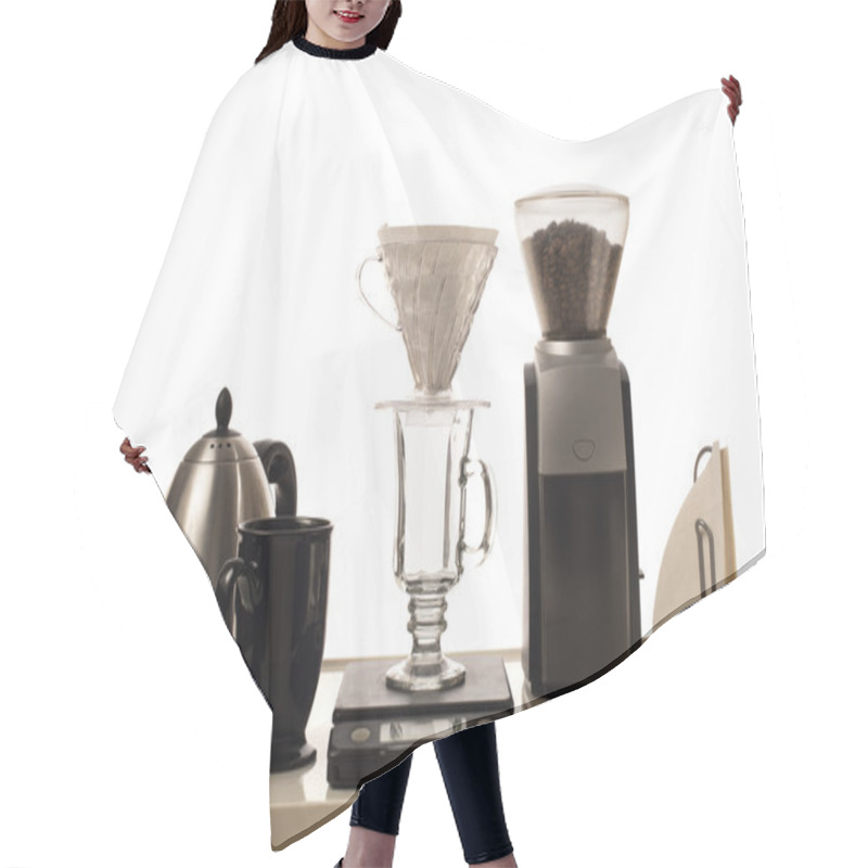 Personality  Coffee Brewing Station Hair Cutting Cape