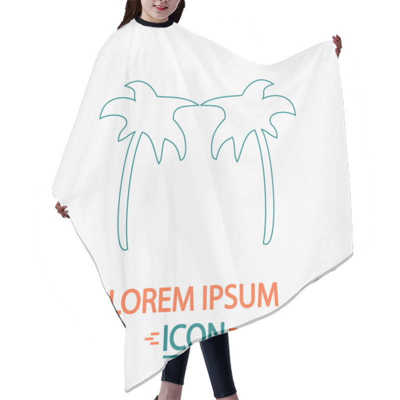 Personality  Palms Computer Symbol Hair Cutting Cape