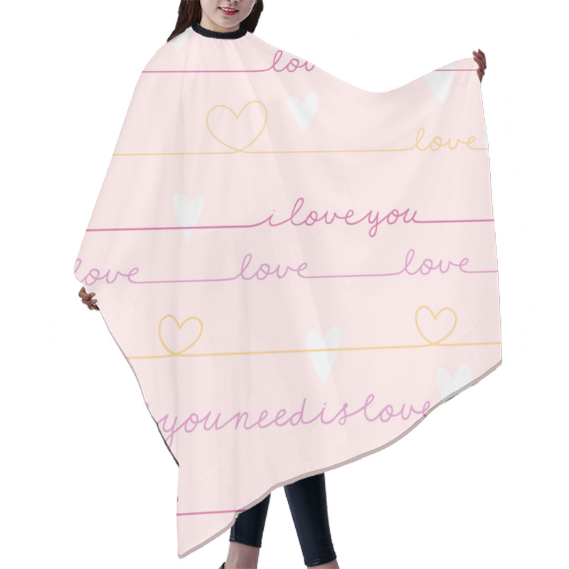 Personality  Romantic Calligraphy Wallpaper. Hair Cutting Cape