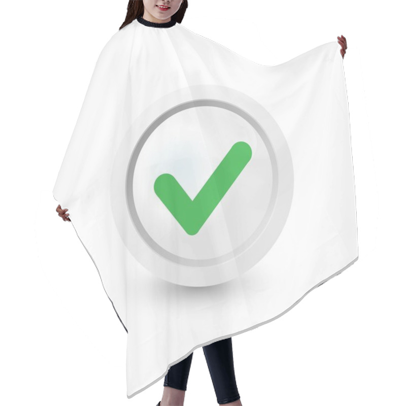 Personality  Vector Check Icon Hair Cutting Cape