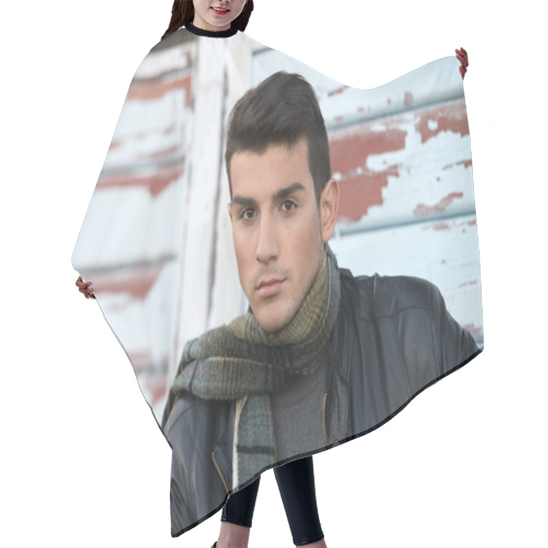 Personality  Outdoors Male Portrait Hair Cutting Cape